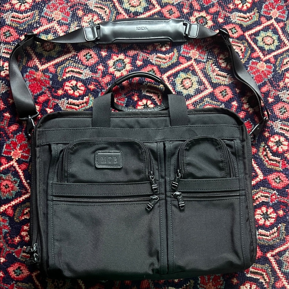 TUMI Expandable Organizer Briefcase Laptop Bag